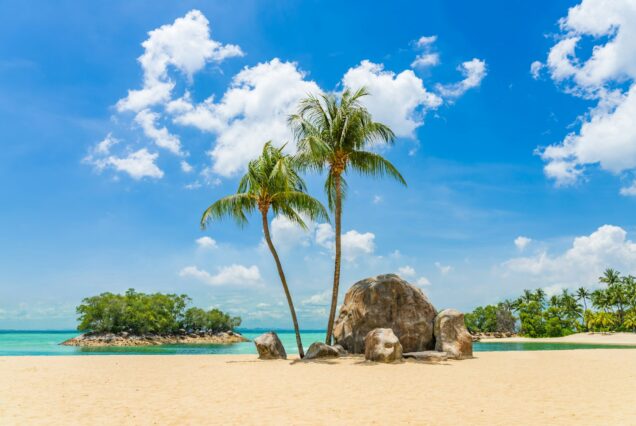 The Siloso beach in Santosa